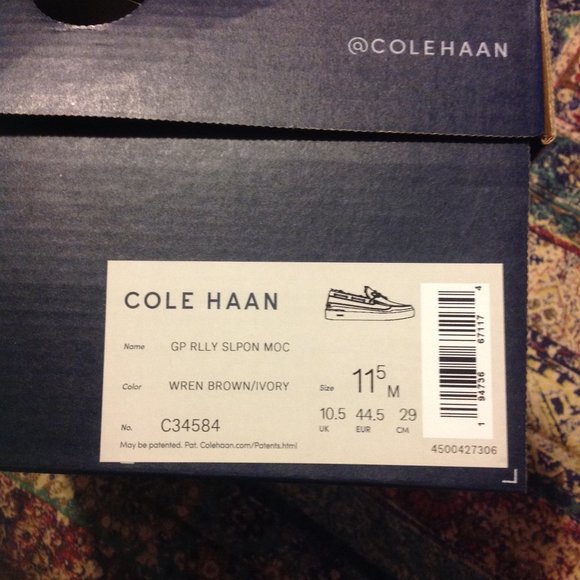 Cole Haan Men\'s GrandPro Rally Dark Brown Suede Moccasin-Shoe 11.5M NIB